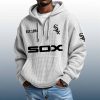 White Sox Est 1894 Quarter Zip Waffle Hoodie 8