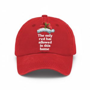 Retro Christmas The Only Red Hat Allowed In This Home Print Baseball Cap