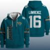 16 Lawrence Jaguars Quarter Zip Waffle Hoodie