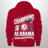 2026 Crimson Tide Rose Bowl Champions Quarter Zip Hoodie 3