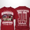 2026 Indiana Football National Champions Two-Sided Shirt