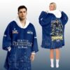 2026 Seahawks SB LX Champions Skyline Blanket Hoodie