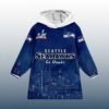 2026 Seahawks SB LX Champions Skyline Blanket Hoodie 2