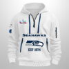 2026 Seahawks SB LX Est 1974 Quarter Zip Hoodie
