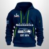 2026 Seahawks SB LX Est 1974 Quarter Zip Hoodie 2