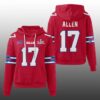 Bills Josh Allen 17 SB LX Waffle Hoodie 3