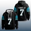 Brian Thomas Jr 7 Jaguars Quarter Zip Waffle Hoodie