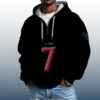 CJ Stroud 7 Texans Quarter Zip Waffle Hoodie 2