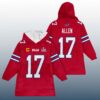 Captain JA 17 Buffalo Football SB LX Unisex Blanket Hoodie 4