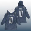 D.M 10 New England Football SB LX Rivalries Storm Blue Unisex Blanket Hoodie