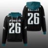 Eagles Saquon Barkley 26 SB LX Waffle Hoodie 3
