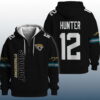 Hunter 12 Jaguars Quarter Zip Waffle Hoodie 2