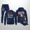I Love Drake Maye New England Football Hoodie Joggers Cap