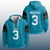 Jakobi Meyers 3 Jaguars Quarter Zip Waffle Hoodie