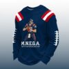 Maye-K New England Great Again Printed Waffle Hoodie