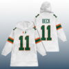 Miami Football Carson Beck 11 Unisex Blanket Hoodie 4