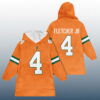 Miami Football Fletcher Jr 4 Unisex Blanket Hoodie 2