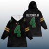 Miami Football Fletcher Jr 4 Unisex Blanket Hoodie 3