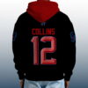 Nico Collins 12 Texans Quarter Zip Waffle Hoodie 3