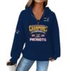 Patriots 2025 AFC Champions Waffle Zip Hoodie