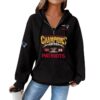 Patriots 2025 AFC Champions Waffle Zip Hoodie 4