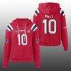 Patriots Drake Maye 10 SB LX Waffle Hoodie 2