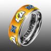 Rams 2026 NFC Champions Silver Tungsten Ring
