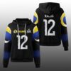 Rams Puka Nacua 12 SB LX Waffle Hoodie 2