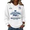 Seahawks 2025 2026 NFC Champions Waffle Hoodie 3