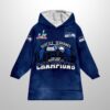 Seahawks 2025 2026 SB LX Champions Blanket Hoodie 2