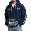 Seahawks 2026 NFC Championship SB LX Quarter Zip Waffle Hoodie