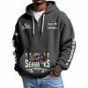 Seahawks 2026 NFC Championship SB LX Quarter Zip Waffle Hoodie 2