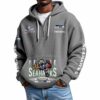 Seahawks 2026 NFC Championship SB LX Quarter Zip Waffle Hoodie 4