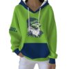 Seattle Football Go Hawks Pit Striped Hoodie