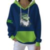 Seattle Football Go Hawks Pit Striped Hoodie 2