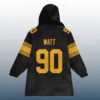 Steelers TJ Watt 90 SB LX Unisex Blanket Hoodie 3