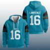 Trevor Lawrence 16 Jaguars Quarter Zip Waffle Hoodie 2