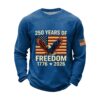 United States 250 Years Of Freedom 1776 2026 Waffle Sweatshirt 2