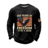 United States 250 Years Of Freedom 1776 2026 Waffle Sweatshirt 3