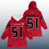 WA 51 Houston Football SB LX Unisex Blanket Hoodie 2