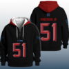 Will Anderson Jr 51 Texans Quarter Zip Waffle Hoodie