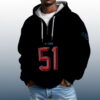 Will Anderson Jr 51 Texans Quarter Zip Waffle Hoodie 2