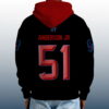Will Anderson Jr 51 Texans Quarter Zip Waffle Hoodie 3