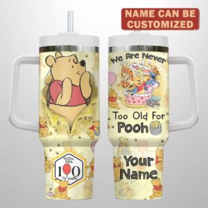 Personalized Winnie The Pooh 100th Anniversary Tumbler