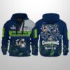 2026 Bowl LX Champions Seahawks Half-zip Hoodie