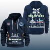 2026 Seahawks 2x Super Bowl Champion Quarter Zip Hoodie