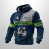 2026 Seahawks Bowl LX Champions Waffle Hoodie 2