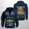 2026 Seahawks Two-Times SBowl LX Champions Quarter Zip Hoodie