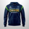 2026 Seattle Football Two Time SBowl LX Champions Hoodie 2