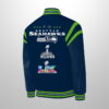 2026 Seattle Football Two Time SBowl LX Champions Jacket 3